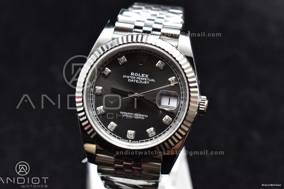 Clean Diamonds Bracelet Jubilee DateJust SS Steel Edition 126334 904L 421 1:1 Dial VR SmartChoice 41 Best Grey On 0823